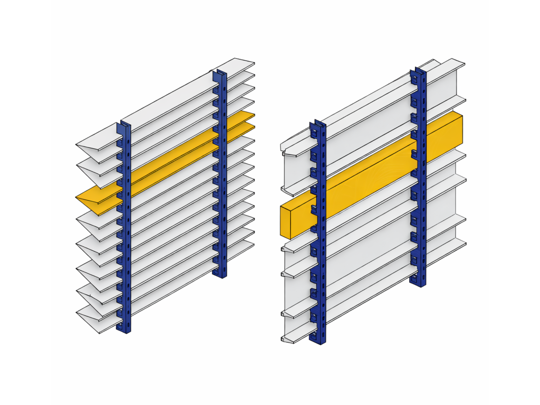 U & V Shape Baffle Louvers
